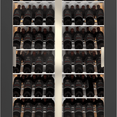 Teca B wine cabinet, wine fridge, wine cooler- custom bottle arrangement